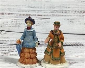 Set of two Mini Dressy Victorian Woman Figurines