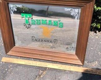 Vintage Trumans Eagle Stout Beer Sign Mirror