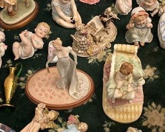 Piano babies, figurines, angels 
