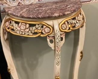 Rococo floral console table