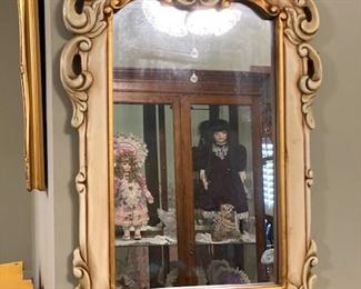 Rococo floral mirror