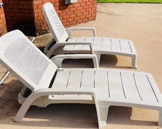 4.  Two chaise lounge chairs  • plastic  • $80