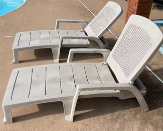 4.  Two chaise lounge chairs  • plastic  • $80