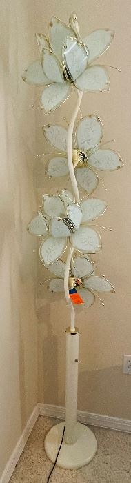 24.  Four light flower petal floor lamp •  $90