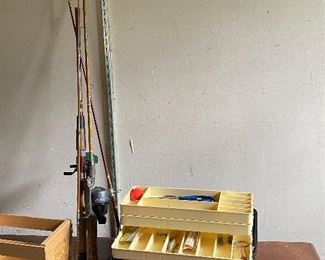 Fishing rod and tackle box