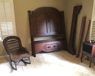 Full size antique bed frame