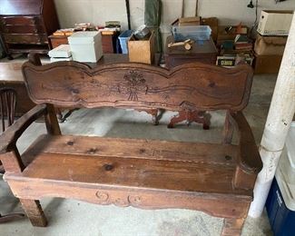 Beautiful hand carved  bench 