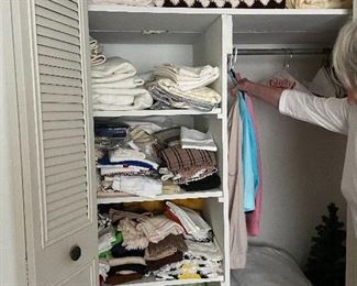 Large selection of linens