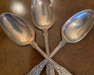 Tuilleries Sterling serving spoons by Gorham