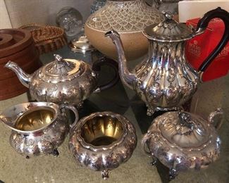 Chaste silver plate tea /coffee set