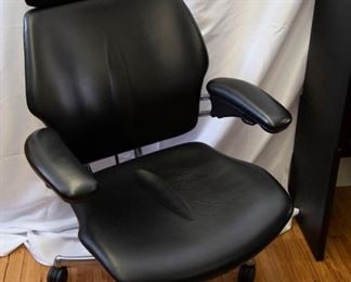 Human Scale Ergonomic Leather & Chrome Freedom Chair