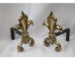 Fleur de Lis Andirons