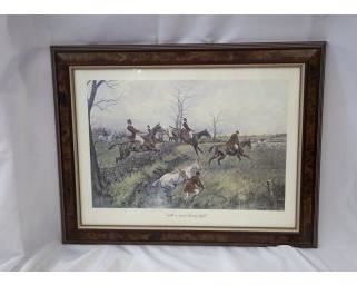 Hunt Scene Lithograph