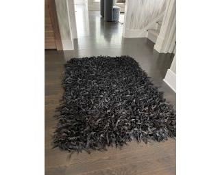 Gray Leather Rug