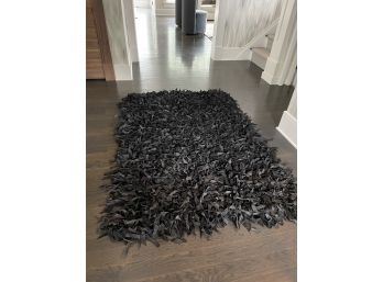 Gray Leather Rug