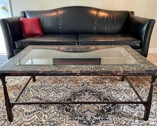 Item 8:  Tile and Glass Coffee Table - 30.25"l x 50"w x 19.75"h:  $325