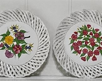 Item 45:  (2) Hand Painted Plates (Made in Portugal):  $16 for pair