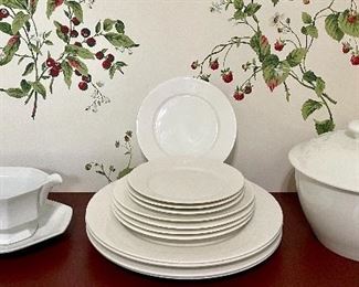 We have some nice kitchen items as well!                     
Item 48:  Savoir Vivre Maison Blanche Gravy Boat with Underplate (left): $12                                                              
Item 49:  Cordon Bleu Serving Bowl with Lid (far right): $12 (SOLD)