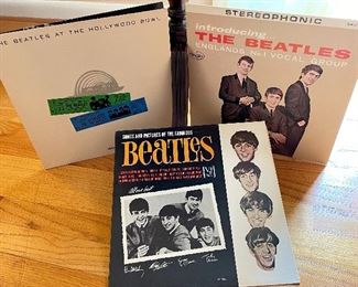 Item 61:  The Beatles at the Hollywood Bowl Album (top left):  $35                                                                                                                          Item 62:  Introducing the Beatles Album (top right):  $15 (SOLD)                                                                                                         Item 63:  Songs & Pictures of the Fabulous Beatles Album (bottom):  $15