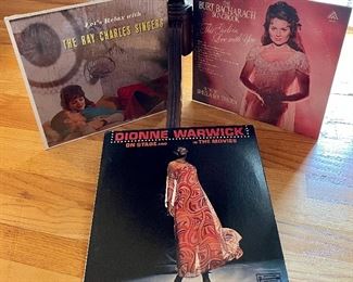 Item 65:  Lot of (3) Albums: $14                                                                      The Ray Charles Singers Album (upper left)                                    The Burt Bacharach Songbook Album (upper right)          Dionne Warwick Album (bottom) 