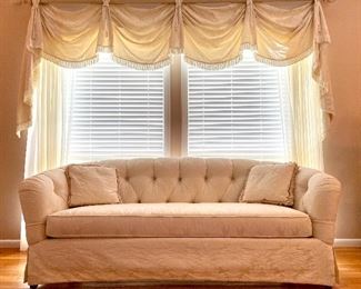 Item 18:  Elegant "Hickory White" Furniture Co. Tufted Sofa - 84"l x 22.5"w x 32"h:  $895