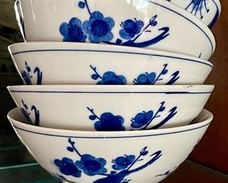 Item 77:  Set of 5 Blue & White Bowls:  $12