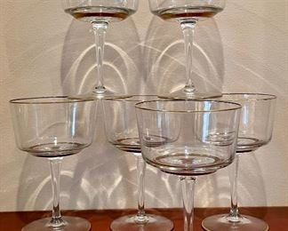 Item 101:  (6) Champagne Coupes:  $30