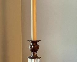 Item 110:  (2) Vintage Chapman Seeded Glass Lamps (need new shades) - 39": $225 for pair