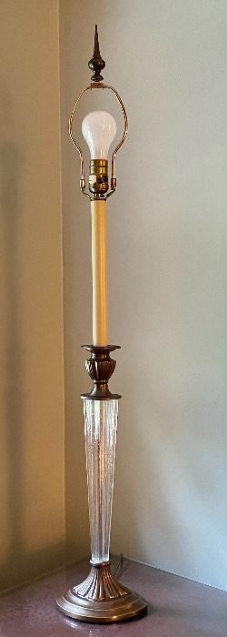 Item 110:  (2) Vintage Chapman Seeded Glass Lamps (need new shades) - 39": $225 for pair