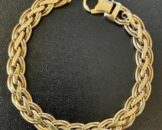 Item 141:  14K Gold Bracelet - 7.5":  $585