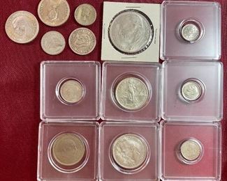 Item 177:  Lot of Silver Foreign Coins:  $150