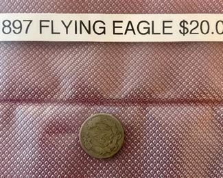 Item 179:  1897 Flying Eagle Coin:  $20