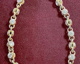 Item 191:  Judith Ripka Gold Tone Bracelet:  $65