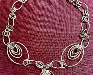 Item 205:  Sterling Interlocking Circles Necklace:  $56