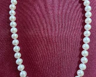 Item 211:  Hand Knotted Pearls with 14K Clasp:  $125