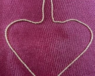 Item 222:  Gold Tone Sterling Silver Double Heart Necklace:  $32