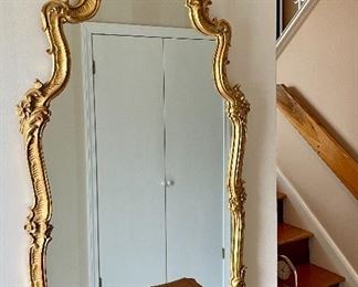 Item 7:  Ornate Gold Gilt Mirror - 28.5" x 50":  $375