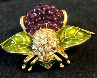 Item 232:  Joan Rivers Grape Bee Pin:  $60