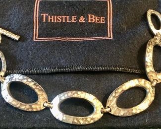 Item 238:  Thistle & Bee Sterling Link Bracelet:  $85