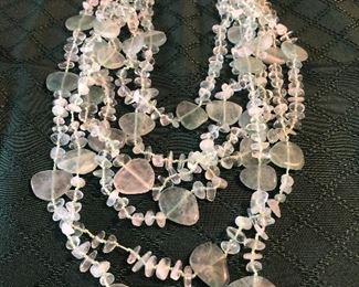 Item 248:  Multi-Strand Green Stone Necklace:  $20