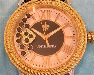 Item 325:  Judith Ripka Floating Diamonique Charm Watch:  $55 