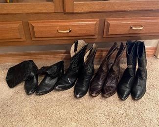 Mens leather boots- sz 12
