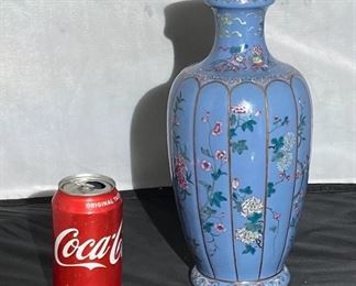 #14 - Republic period lobbed vase designed to be a lamp base. RESERVE
More photos: https://flic.kr/s/aHsmWodFYP
12.25”tall - CHINA mark. Center hole is original to the vase. But, small drill hole for wiring on the lower side (lamped)