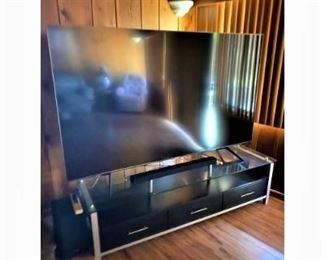 85 Inch TV and Stand 