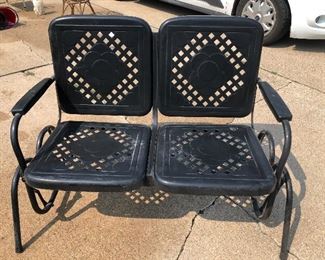 Vintage Pressed Steel Patio Glider