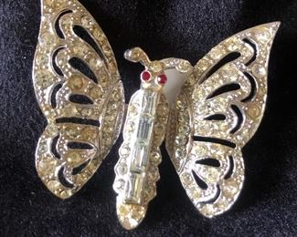 Vintage Coro Butterfly Brooch