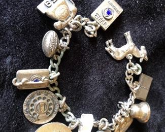 Sterling NORTHWESTERN BELL Charm Bracelet