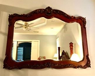 Large wood mirror