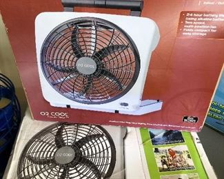 Portable fans in box