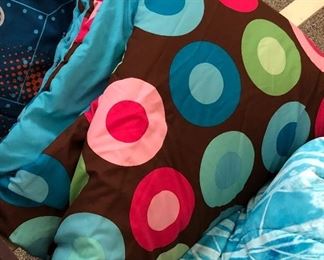 Colorful twin comforters